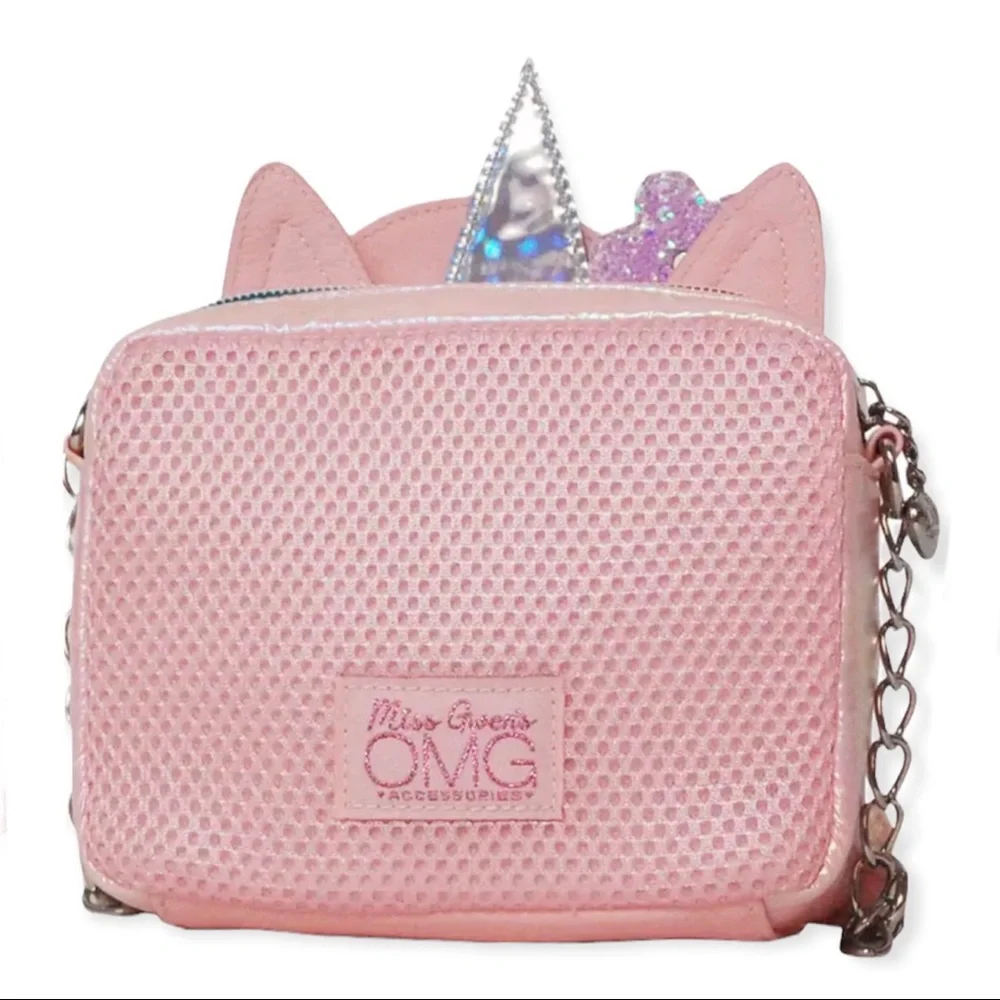 Miss Gwen Kids Purse Unicorn Crossbody Bag Pink Flower Crown Butterflies NWT
